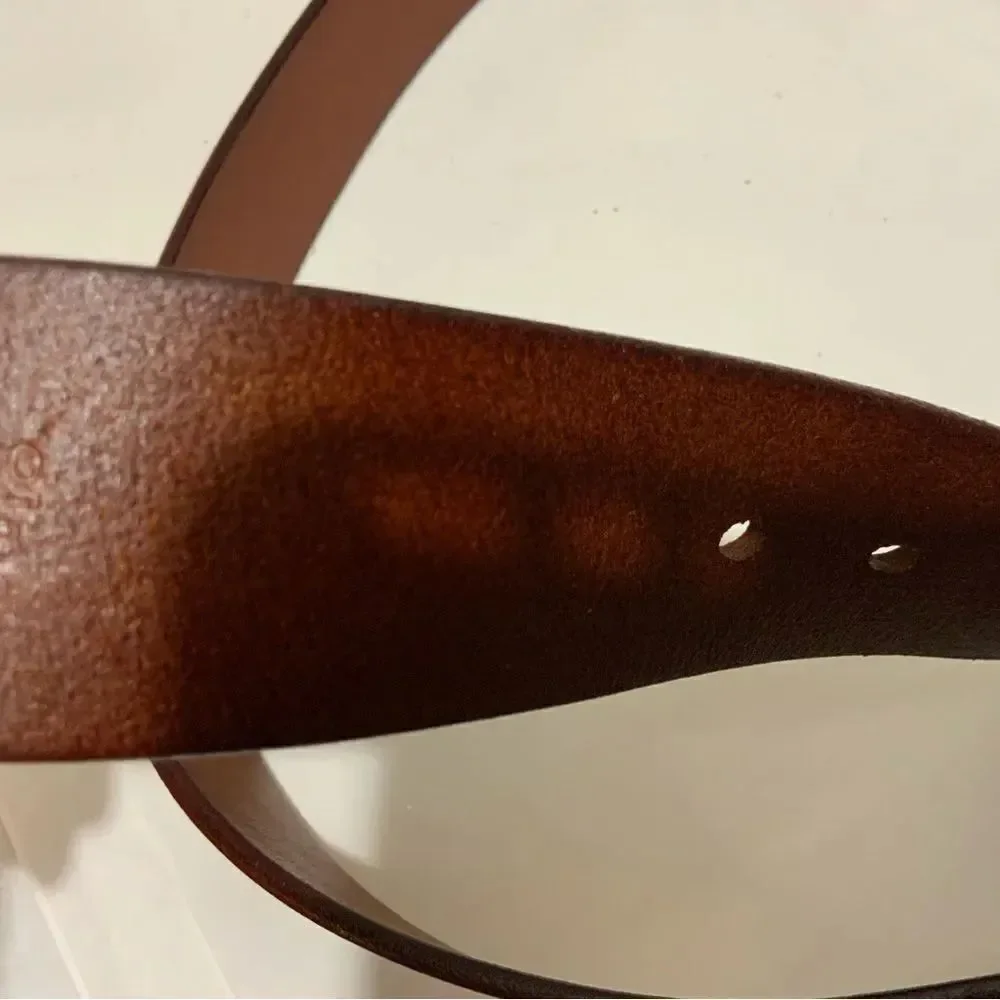 New TONLY MONDERS Belt Men’s sz 48 Brown Leather length: 60” buckle included